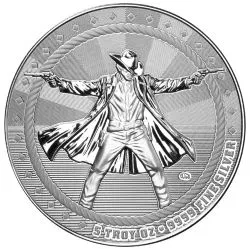 5 oz .999 silver Gunslinger round