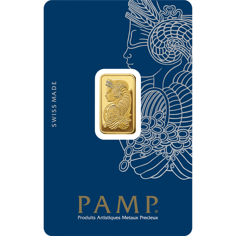 5 gram PAMP Suisse Fortuna gold bar